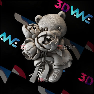 BIRTHDAY BEAR 3d stl 3DWave.us